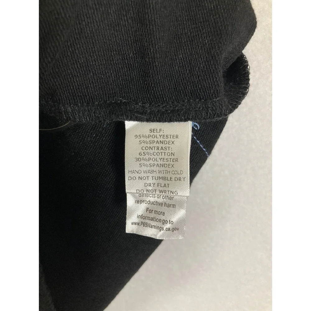 Kaylee‎ Kollection Shorts Women Medium Black Blue Contrast Utility Pocket Jersey